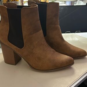 Brown heel boots